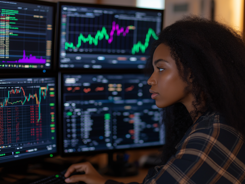 Professionnel de la planification financière analysant des données